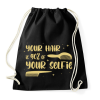 PRINTFASHION You hair is 90% of your slefie - Sportzsák, Tornazsák - Fekete