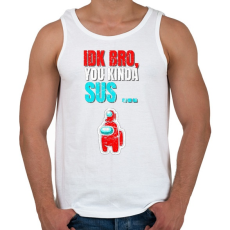 PRINTFASHION You kinda Sus! - Among Us - Férfi atléta - Fehér