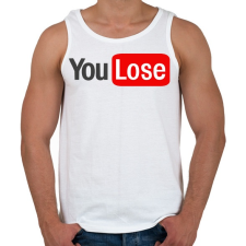 PRINTFASHION you lose - Férfi atléta - Fehér atléta, trikó