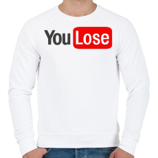 PRINTFASHION you lose - Férfi pulóver - Fehér