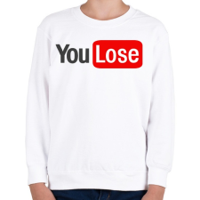 PRINTFASHION you lose - Gyerek pulóver - Fehér gyerek pulóver, kardigán
