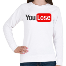 PRINTFASHION you lose - Női pulóver - Fehér női pulóver, kardigán
