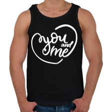 PRINTFASHION You & me - Férfi atléta - Fekete atléta, trikó