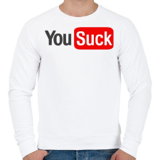 PRINTFASHION you suck - Férfi pulóver - Fehér férfi pulóver, kardigán