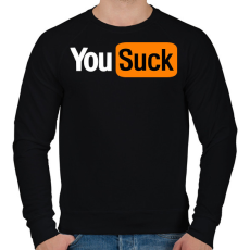 PRINTFASHION you suck - Férfi pulóver - Fekete
