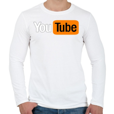 PRINTFASHION you tube - Férfi hosszú ujjú póló - Fehér férfi póló