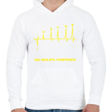 PRINTFASHION you wouldn't understand - Férfi kapucnis pulóver - Fehér
