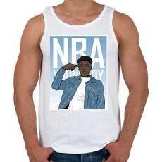 PRINTFASHION Youngboy NBA - Férfi atléta - Fehér