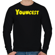 PRINTFASHION Youngest - Legkisebb tesó - Férfi pulóver - Fekete férfi pulóver, kardigán