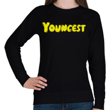 PRINTFASHION Youngest - Legkisebb tesó - Női pulóver - Fekete női pulóver, kardigán