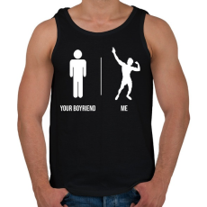 PRINTFASHION Your Boyfriend - Me - Zyzz Gym - Férfi atléta - Fekete