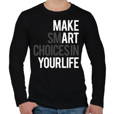 PRINTFASHION Your life - Férfi hosszú ujjú póló - Fekete