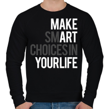 PRINTFASHION Your life - Férfi pulóver - Fekete férfi pulóver, kardigán