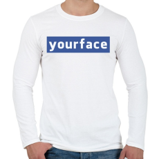 PRINTFASHION yourface - Férfi hosszú ujjú póló - Fehér