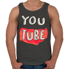 PRINTFASHION YouTube - Férfi atléta - Sötétszürke atléta, trikó