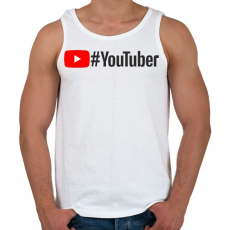 PRINTFASHION Youtuber - Férfi atléta - Fehér