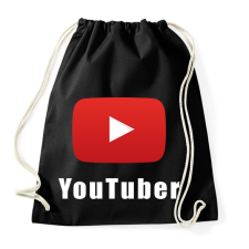 PRINTFASHION YouTuber - Sportzsák, Tornazsák - Fekete tornazsák