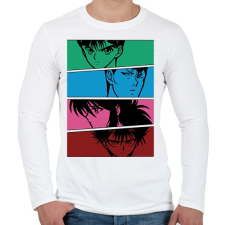 PRINTFASHION yu yu hakusho - Férfi hosszú ujjú póló - Fehér férfi póló