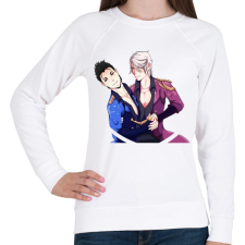 PRINTFASHION Yuri!!! on Ice - Női pulóver - Fehér női pulóver, kardigán