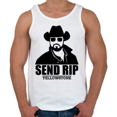 PRINTFASHION yyellowstone Send RIP - Férfi atléta - Fehér
