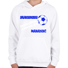 PRINTFASHION Zalaegerszegi drukker - Gyerek kapucnis pulóver - Fehér