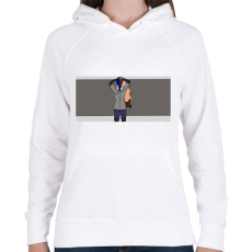 PRINTFASHION Zane anime - Női kapucnis pulóver - Fehér