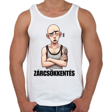PRINTFASHION Zárcsökkentés - vicces mém karikatúra - Férfi atléta - Fehér atléta, trikó