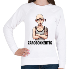 PRINTFASHION Zárcsökkentés - vicces mém karikatúra - Női pulóver - Fehér női pulóver, kardigán