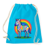 PRINTFASHION Zebra - Sportzsák, Tornazsák - Surf blue