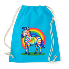 PRINTFASHION Zebra - Sportzsák, Tornazsák - Surf blue tornazsák