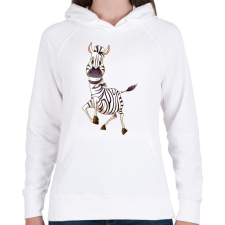 PRINTFASHION Zebrás póló - Női kapucnis pulóver - Fehér női pulóver, kardigán
