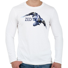 PRINTFASHION Zed - Férfi hosszú ujjú póló - Fehér férfi póló