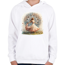 PRINTFASHION Zen lány - Gyerek kapucnis pulóver - Fehér gyerek pulóver, kardigán