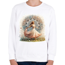 PRINTFASHION Zen lány - Gyerek pulóver - Fehér