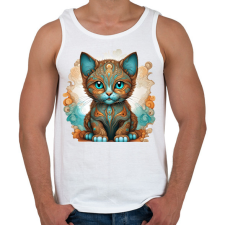 PRINTFASHION Zencica - Férfi atléta - Fehér atléta, trikó