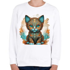 PRINTFASHION Zencica - Gyerek pulóver - Fehér gyerek pulóver, kardigán