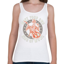 PRINTFASHION Zene 02 - Make your own... - Női atléta - Fehér női trikó
