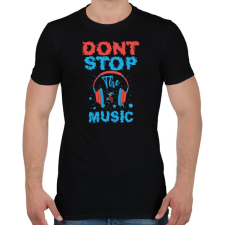 PRINTFASHION Zene - don't stop the music - Férfi póló - Fekete férfi póló