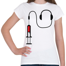 PRINTFASHION Zene függő - Női póló - Fehér női póló