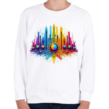 PRINTFASHION Zene - Gyerek pulóver - Fehér gyerek pulóver, kardigán