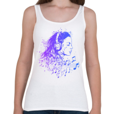 PRINTFASHION Zene hangulat - Női atléta - Fehér női trikó