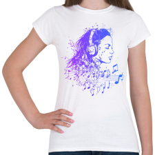 PRINTFASHION Zene hangulat - Női póló - Fehér női póló