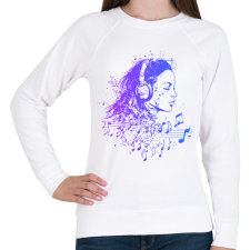 PRINTFASHION Zene hangulat - Női pulóver - Fehér női pulóver, kardigán