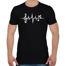 PRINTFASHION Zene pulzus - Férfi póló - Fekete férfi póló