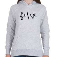 PRINTFASHION Zene pulzus - Női kapucnis pulóver - Sport szürke női pulóver, kardigán