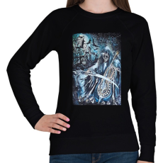 PRINTFASHION zenélő kaszás - Női pulóver - Fekete