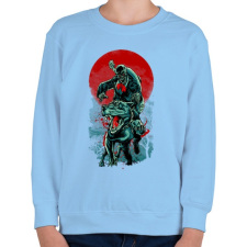 PRINTFASHION Zenész és a pitbull - Gyerek pulóver - Világoskék gyerek pulóver, kardigán