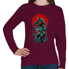 PRINTFASHION Zenész és a pitbull - Női pulóver - Bordó