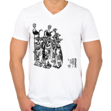 PRINTFASHION zenészek - Férfi V-nyakú póló - Fehér férfi póló