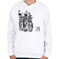 PRINTFASHION zenészek - Gyerek kapucnis pulóver - Fehér